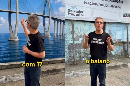 Em visita a Salvador, Zema critica PT e Lula por 17 anos de promessas da Ponte Salvador-Itaparica