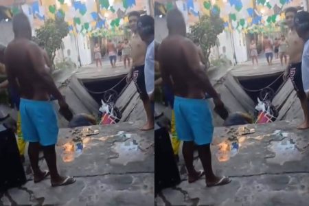 Trecho de rua cede e deixa sete pessoas feridas em Madre de Deus