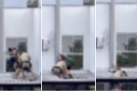 Telhado desaba durante abordagem policial em Santa Catarina