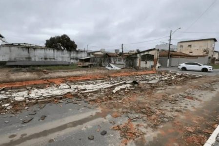 Temporal em Eunápolis em mês passado / Foto: Reprodução / Radar News