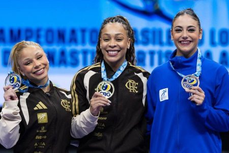 Lorrane Oliveira e Caio Souza conquistam ouro nas finais do Brasileiro de Ginástica