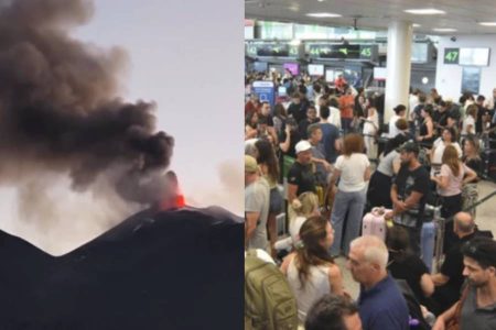 Erupção do vulcão Etna fecha aeroporto na Itália e provoca cancelamento de 700 voos