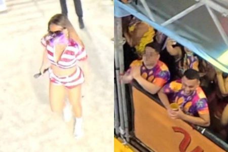 Alinne Rosa registra boletim de ocorrência contra homem que arremessou copo durante o Fortal