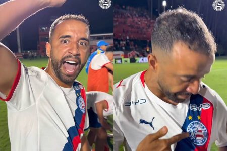 Caio Alexandre provoca o Vitória após triunfo do Bahia no Ba-Vi: “Salvador é de um time grande só”