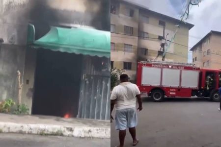 Vídeo: Incêndio assusta moradores e atinge apartamento em residencial de Lauro de Freitas
