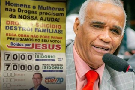 Isidorio esconde Lula e Jerônimo de santinhos