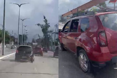 Carro desgovernado atinge veículos e causa transtornos na Estrada do Coco, em Lauro de Freitas