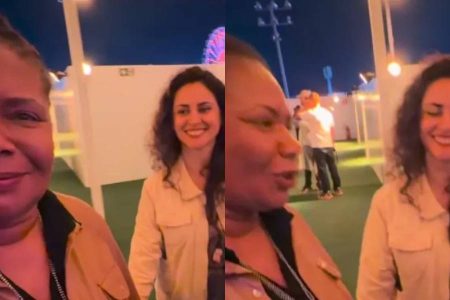 Margareth Menezes faz rara aparição pública ao lado da namorada no Rock in Rio