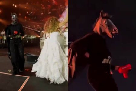 Daniela Mercury leva “cavalo preto” ao palco do Rock in Rio e ironiza o filme “Dark Horse”