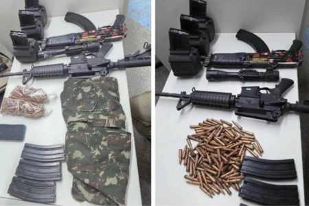 PM apreende dois fuzis e prende suspeito durante operação em Salvador
