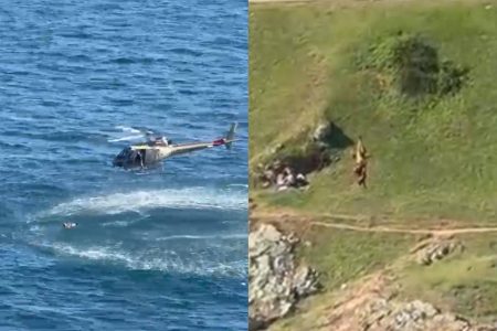 Banhista se afoga no Farol da Barra e é resgatado por helicóptero em Salvador