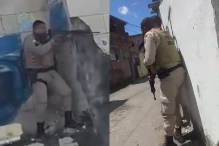 Vídeo mostra PMs sendo recebidos a tiros pelo Comando Vermelho em Valéria