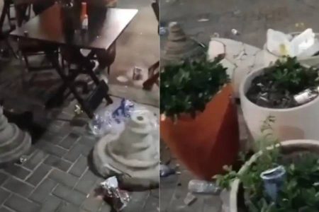 Comerciante registra danos em bar após ato de Lula na Barra, em Salvador