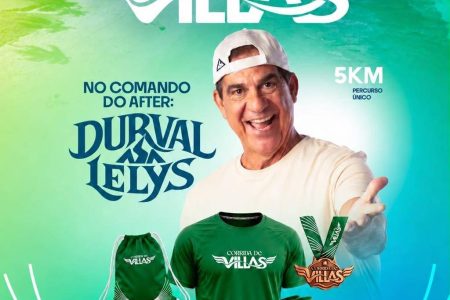 Corrida de Villas chega à 2ª edição com percurso de 5 km e show de Durval Lelys