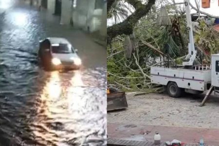 Temporal provoca alagamentos, derruba árvores e deixa feridos no extremo sul da Bahia