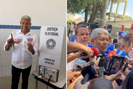 Jerônimo Rodrigues vota em Salvador e fala em gratidão ao “time do Lula”