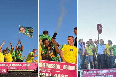 Sandro Filho participa de ato ao lado de Flávio Bolsonaro em Salvador