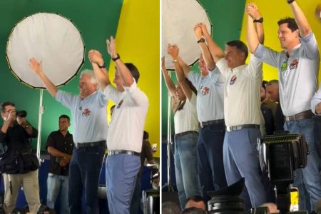 Caiado oficializa apoio a Flávio Bolsonaro no 2º turno presidencial