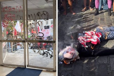 Antidemocrático: manifestantes picham prefeitura e queimam boneco de Bruno Reis
