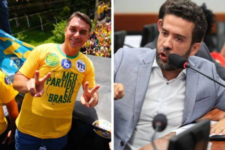 Campanha de Flávio convida ex-mulher de Janones para tentar barrar deputado em debate; entenda