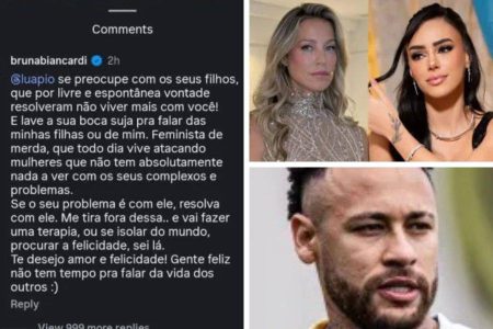 Bruna Biancardi rebate Luana Piovani após críticas a Neymar e às filhas do casal