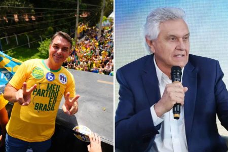 Flávio Bolsonaro deve ir a Goiânia em busca de apoio de Caiado