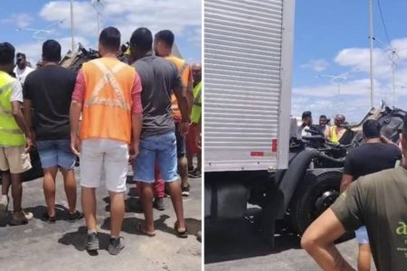 Cabine de caminhão se desprende e assusta motoristas em Santo Antônio de Jesus