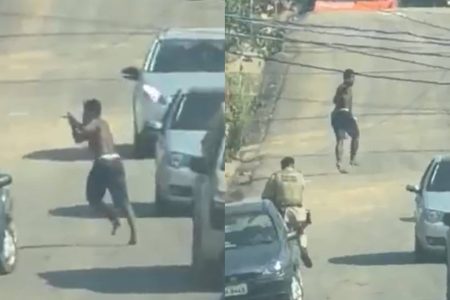 Homem armado atira contra policiais durante fuga em via pública de Buerarema