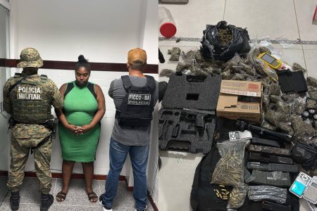 Mulher é presa com munição de fuzil, cocaína e maconha na rodoviária de Feira de Santana