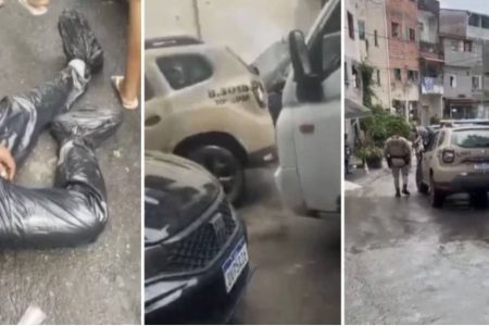 Vídeo registra homem caído após denúncia envolvendo viatura da PM no Nordeste de Amaralina