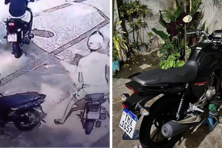 Câmeras registram furto de moto em Itapuã; jovem se desespera: “Ainda estou pagando”