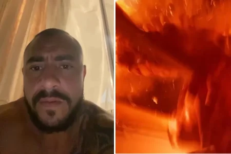 Brasileiro registra momento em que míssil russo atinge prédio na Ucrânia
